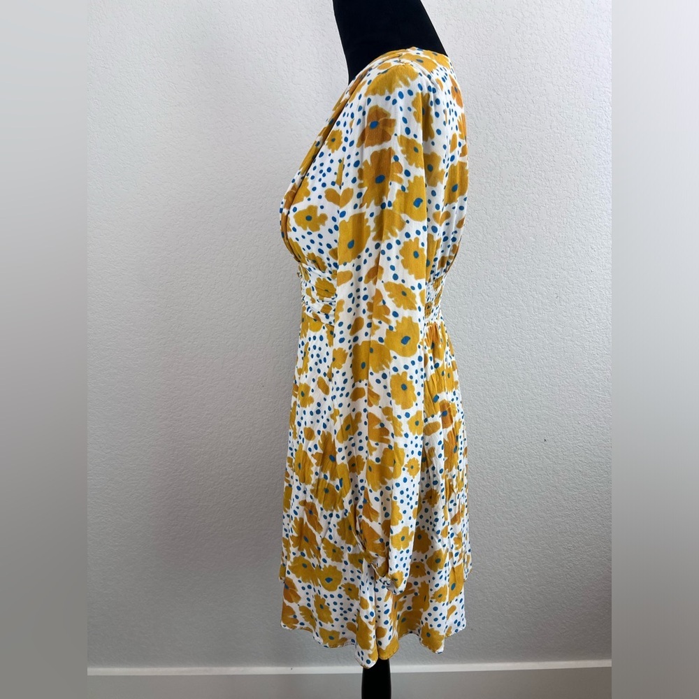 Vera For Anthropologie Buttercup Long Sleeve Elasticized Cuff Mini Dress Size S - Picture 4 of 11